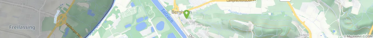 Kartendarstellung des Standorts für Apotheke Zum heiligen Georg in 5101 Bergheim